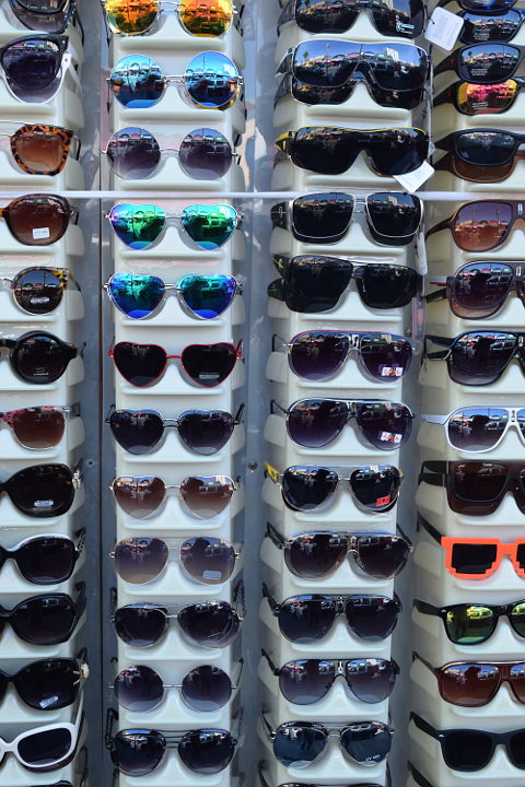 Rows of sunglasses