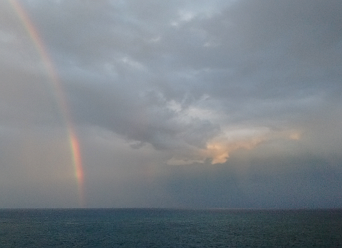 Rainbow and clouds