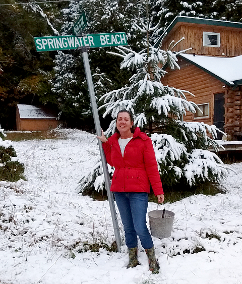 Stephanie and snowman