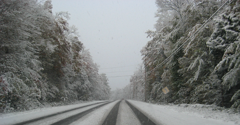 Snowy road