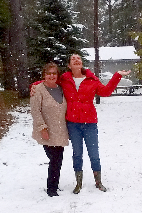 Stephanie and snowman