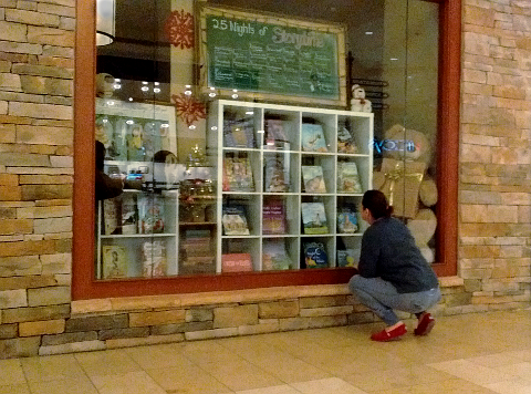 Woman window shopping