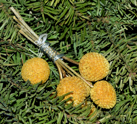 Cluster of small gold ornaments