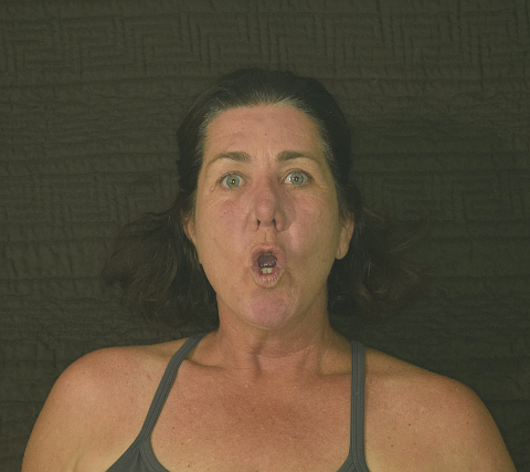 Woman with look of surprise