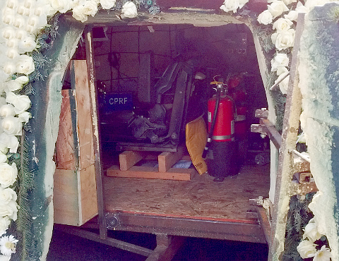 View of driver's cockpit