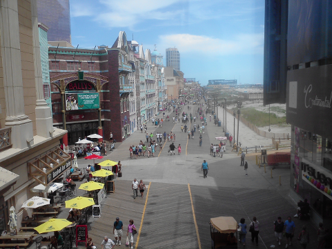 Elevated view of boardwalk