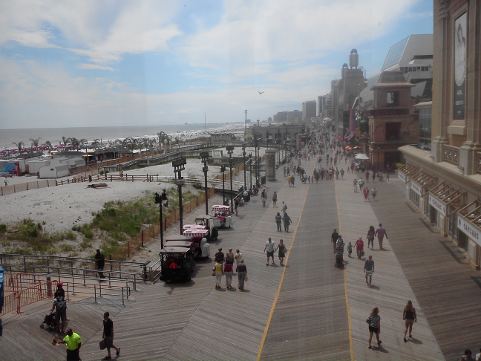 Elevated view of boardwalk