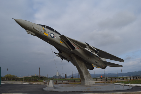 Jet fighter on display