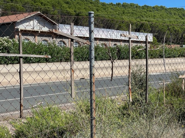 Crosses on fence