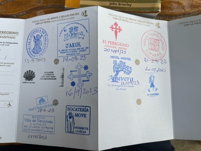 Book showing stamps