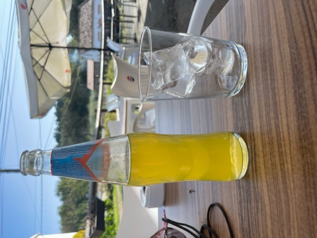 Drink and glass of ice