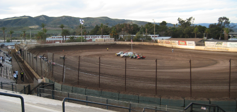 Oblique view of racetrack